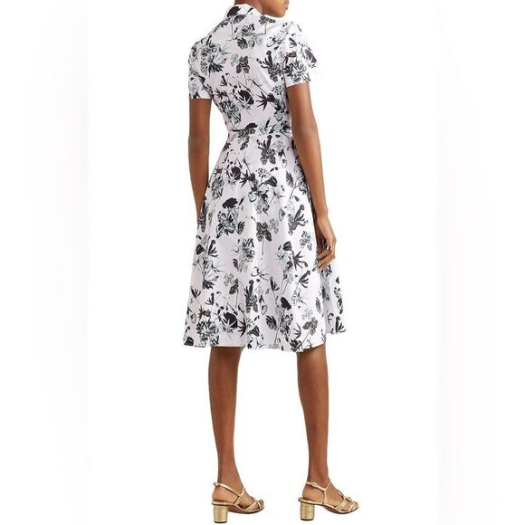 JASON WU COLLECTION Pleated floral-print cotton-poplin dress size 10 - Picture 16 of 16
